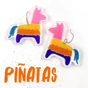 1.5 Cinco De Mayo Colorful Pinata Acrylic Earrings