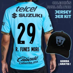 29 Rogelio Funes Mori - Colección Azul Báltico - Jersey Tercer Kit   Gorra de Regalo