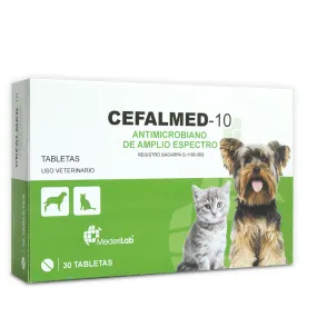 Cefalmed 10 Antimicrobiano 30 Tabletas Mederilab