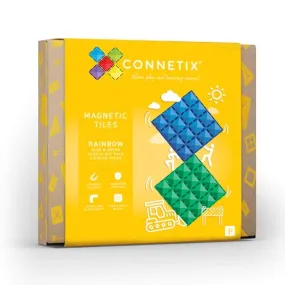 Connetix Tiles - 2 Piece Base Plate Pack - Green & Blue