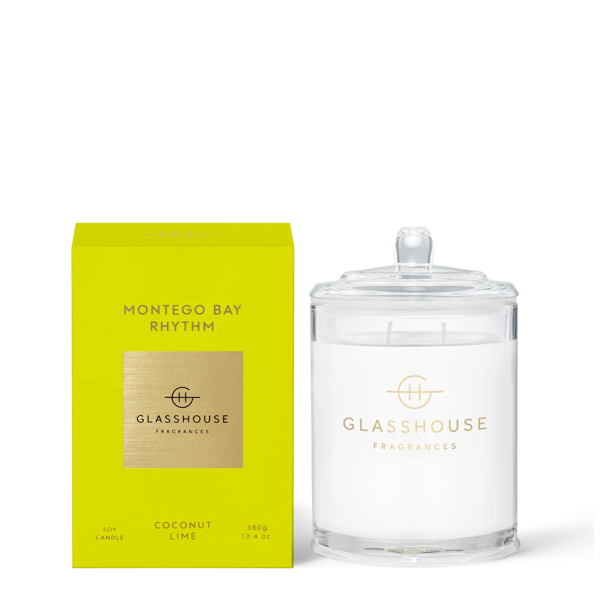 GLASSHOUSE 380g Candle MONTEGO BAY RHYTHM