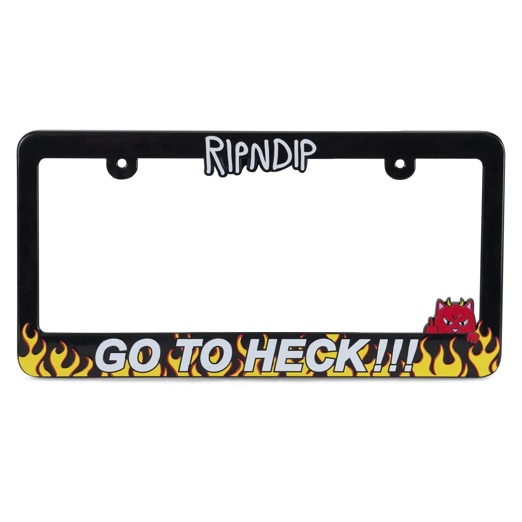 Go To Heck License Plate (Black/Red)