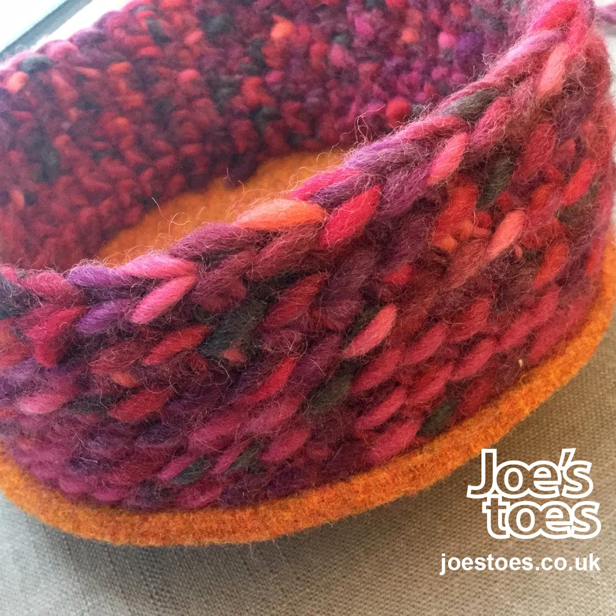 Joe's Toes Felt Bag or Bowl Base - Circle with Punch Holes