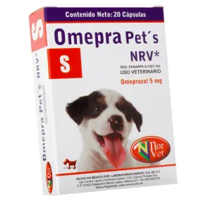 Omepra Pet's 5 mg. 20 Capsulas - Norvet